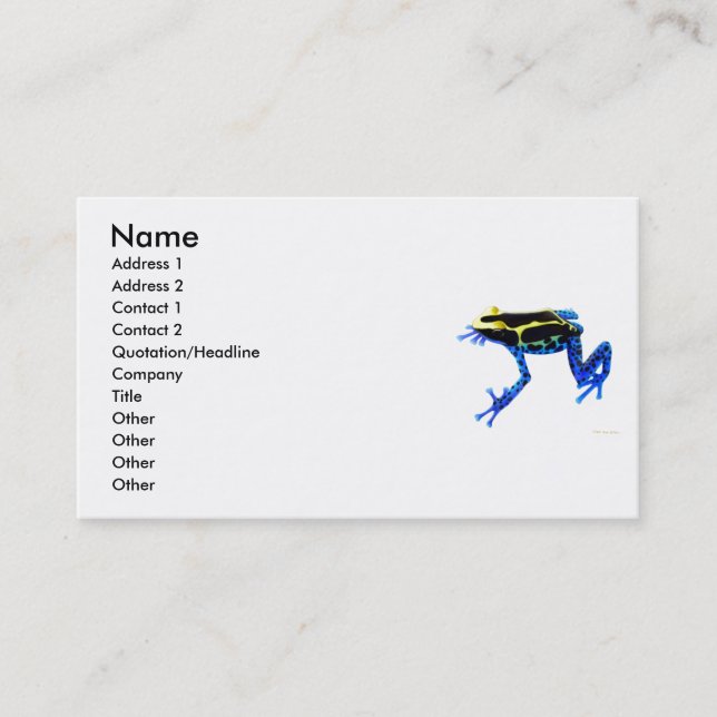 Dyeing Poison Frog Profile Card (Front)
