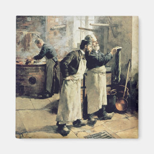 Dyeing workshop in the Gobelins, 19th century Magnet
