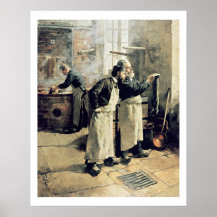 Dyeing workshop in the Gobelins, 19th century Poster