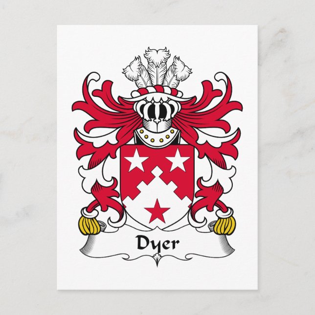 Dyer Family Crest Postcard (Front)
