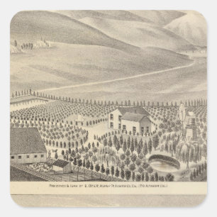 Dyer, Hupers properties Square Sticker