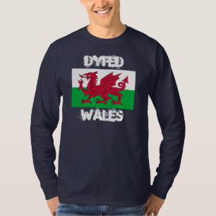 Dyfed, Wales with Welsh flag T-Shirt