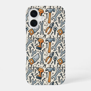 DYI Tool Collection Doodle Art iPhone 16 Case