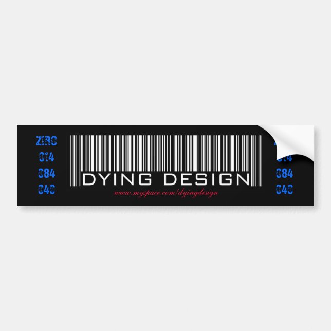 Dying Design Sticker w/ numbers (Front)