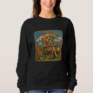 Dying For A Cuppa Retro Skeleton Tea Sweatshirt