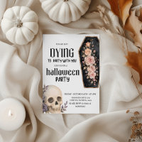 Dying To Party With You Skull Coffin Invite