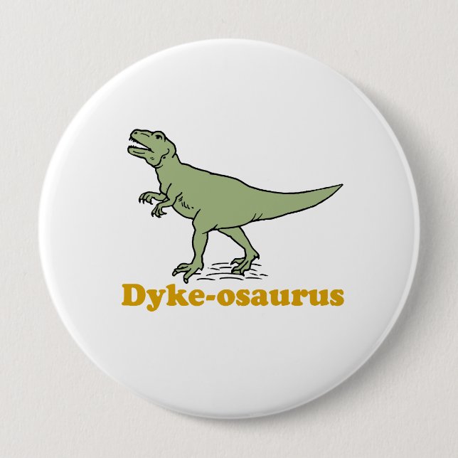 Dykeasaurus 10 Cm Round Badge (Front)
