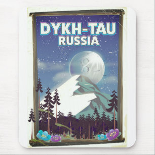 Dykh-Tau Russia travel poster. Mouse Mat