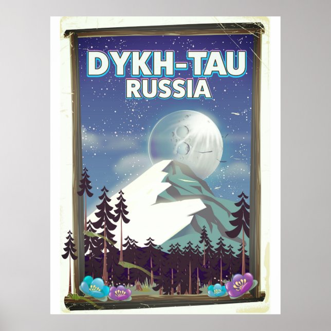 Dykh-Tau Russia travel poster. Poster (Front)