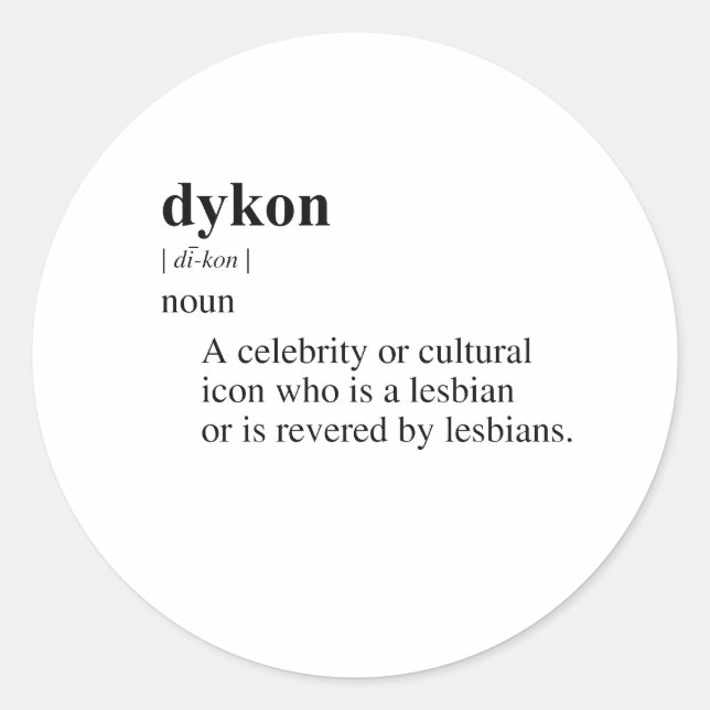 DYKON CLASSIC ROUND STICKER (Front)