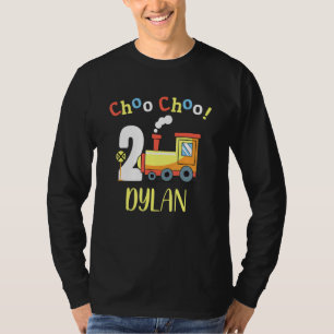 Dylan Choo Choo Two Train 2nd Birthday Turning 2 T-Shirt