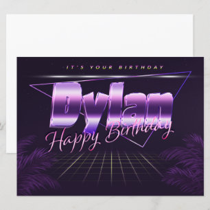 Dylan Name First name pura retro card Birthday