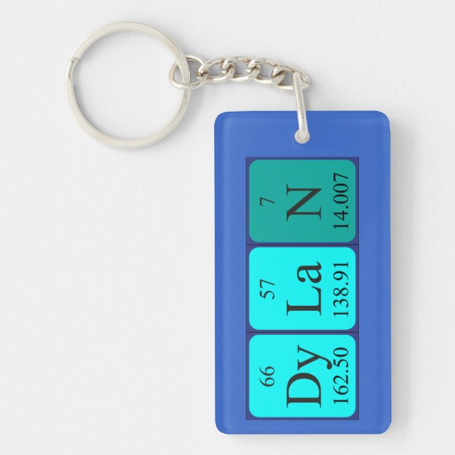 Dylan periodic table name keyring (Front)