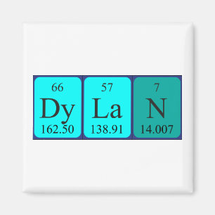 Dylan periodic table name magnet