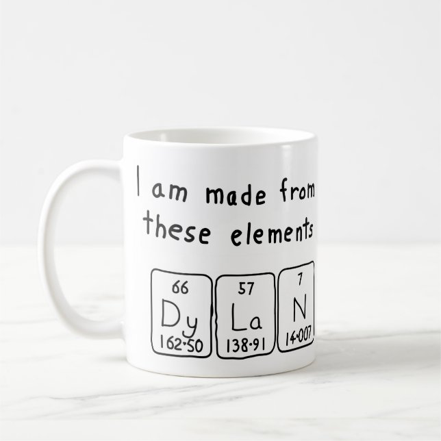 Dylan periodic table name mug (Left)