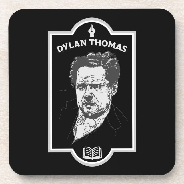 Dylan Thomas Welsh Poet Coaster (Front)