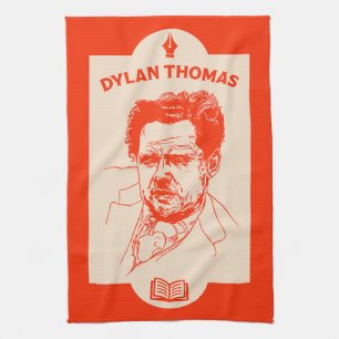 Dylan Thomas Welsh Poet Tea Towel