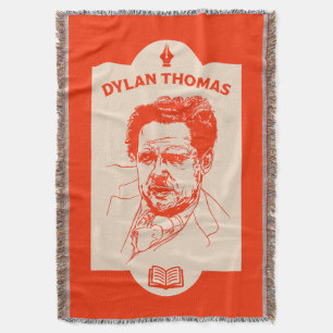 Dylan Thomas Welsh Poet Throw Blanket