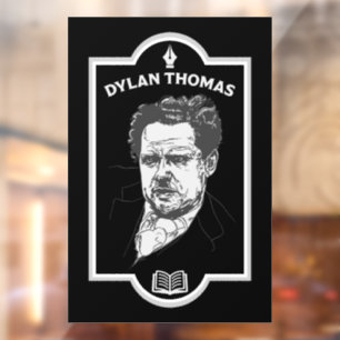 Dylan Thomas Welsh Poet Window Cling