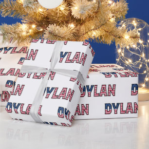 Dylan Vorname Name USA US Geschenkpapier Papier Wrapping Paper