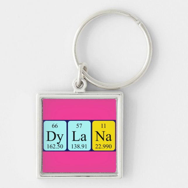 Dylana periodic table name keyring (Front)