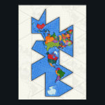 Dymaxion World map Poster<br><div class="desc">Dymaxion World map fuller projection</div>