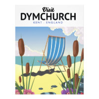 Dymchurch Kent seaside travel poster