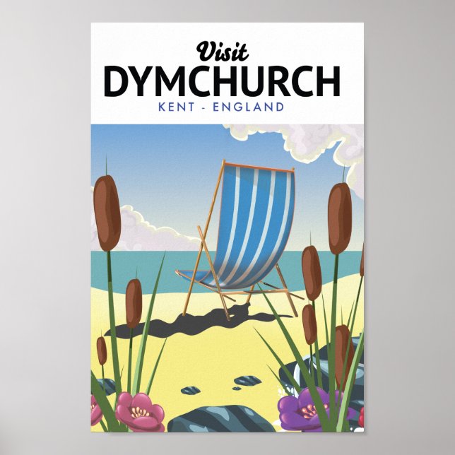 Dymchurch Kent seaside travel poster (Front)