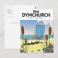 Dymchurch Kent seaside travel poster