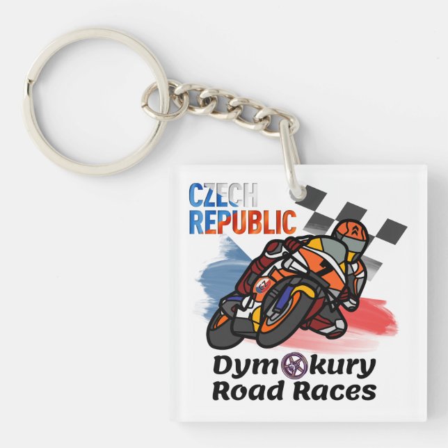 Dymokury Motorcycle Road Races Key Ring (Front)
