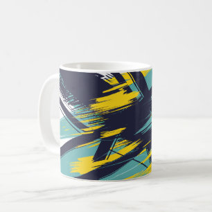 Dynamic Abstract Brush Strokes Coffee Mug