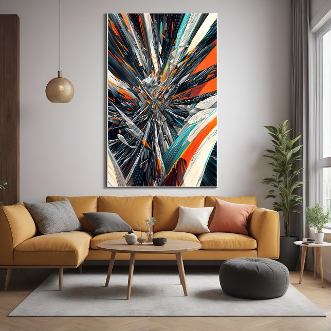 Dynamic Abstract Burst – Geometric Explosion Art Poster (Creator Uploaded)