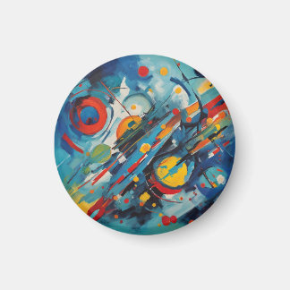 Dynamic Abstract Composition Celestial Collision Magnet