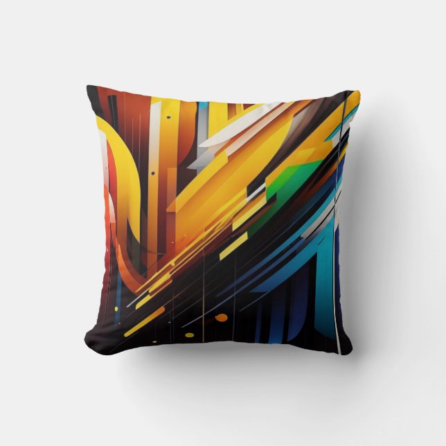 Dynamic Abstract Composition Cushion (Front)