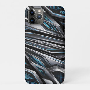 Dynamic Abstract Design of Interlocking Metallics iPhone 11 Pro Case