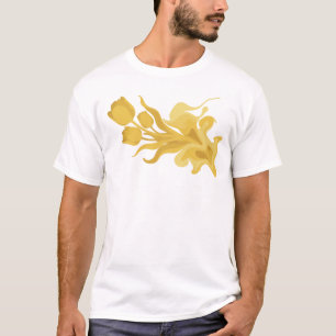 Dynamic ABSTRACT FLOWER Fashion Print T-Shirt