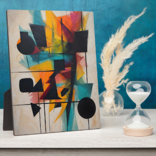 Dynamic Abstract Geometric Art Plaque