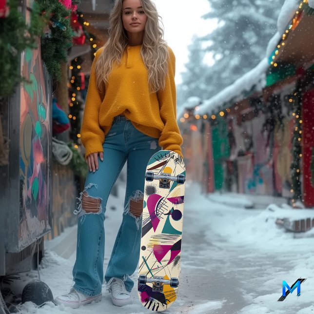 Dynamic Abstract Geometric Skate Deck (Creator Uploaded)