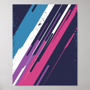 Dynamic Abstract Line Art with Vibrant Colors Poster