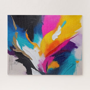 Dynamic Abstract Oil Painting, Thick Brush Strokes Jigsaw Puzzle