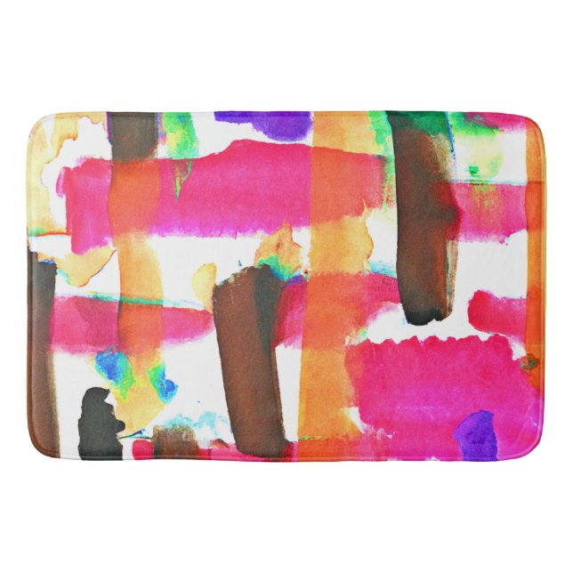 Dynamic Abstract Pattern in Art Bath Mat (Front)