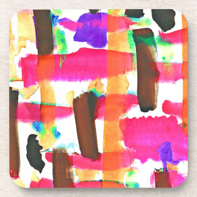 Dynamic Abstract Pattern in Art Coaster (Front)