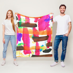 Dynamic Abstract Pattern in Art Fleece Blanket