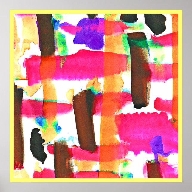 Dynamic Abstract Pattern in Art Poster (Front)