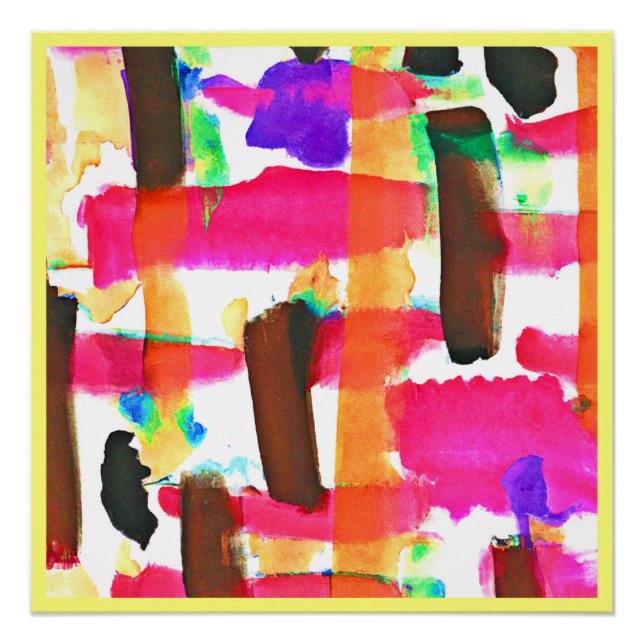 Dynamic Abstract Pattern in Art Poster (Front)