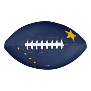 Dynamic Alaska State Flag Graphic on a American Football