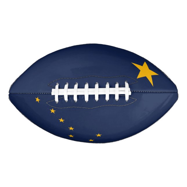 Dynamic Alaska State Flag Graphic on a American Football (Front)