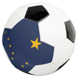 Dynamic Alaska State Flag Graphic on a Football