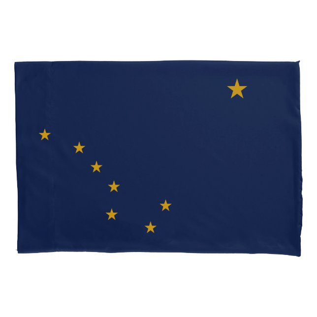 Dynamic Alaska State Flag Graphic on a Pillowcase (Front)