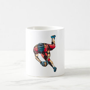 Dynamic American Football Player Touchdown  Coffee Mug